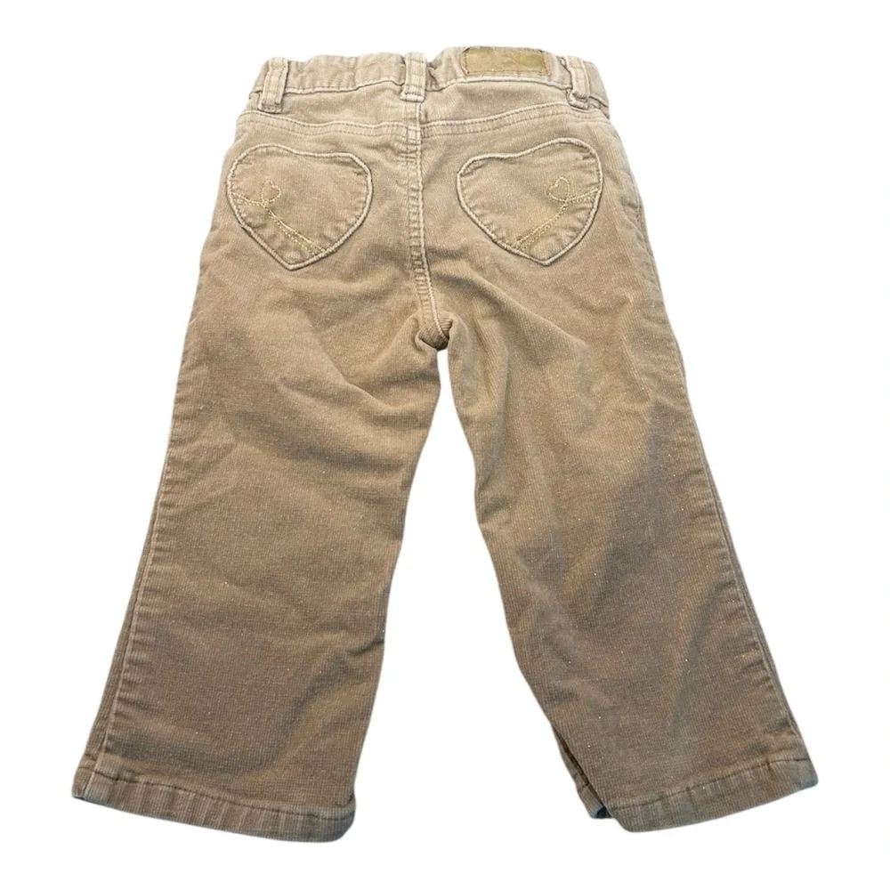 The‎ Childrens Place Tan Glitter Jeans with Heart Pockets Size 24 Months